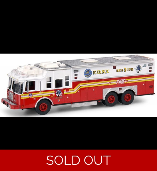 Code 3 F.D.N.Y. 1998 Saulsbury Heavy Rescue Truck 1:64 Diecast